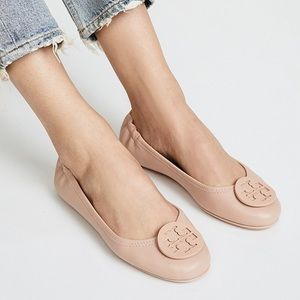 Tory Burch Minnie Flats Nude Sz 8.5